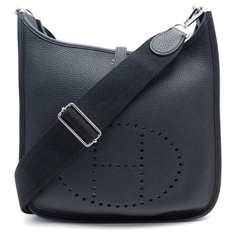 hermes taurillon clemence evelyne tpm black|HERMES Taurillon Clemence Evelyne TPM Black.